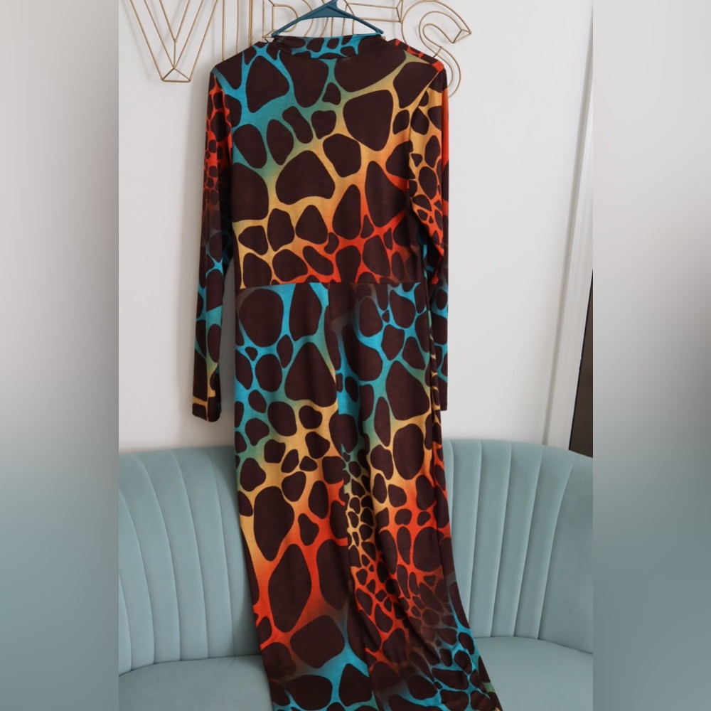 Giraffe Print (Multi Color) Maxi Dress